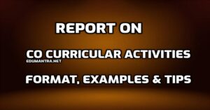 Report on Co Curricular Activities in School edumantra.net