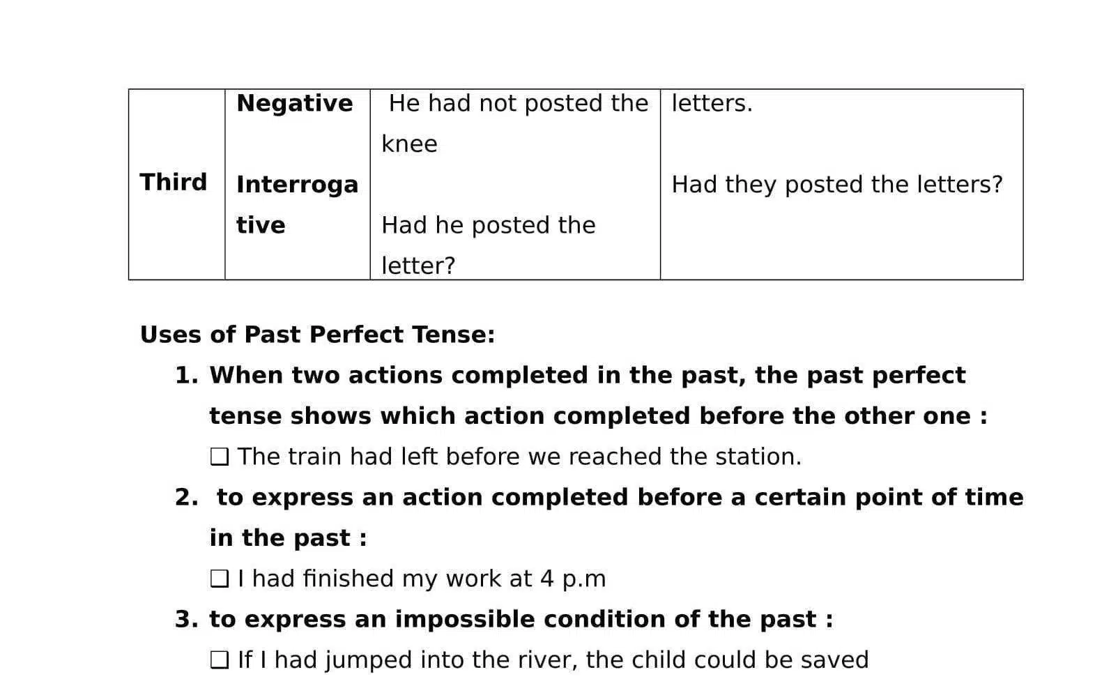 3.Past Perfect Tense 2