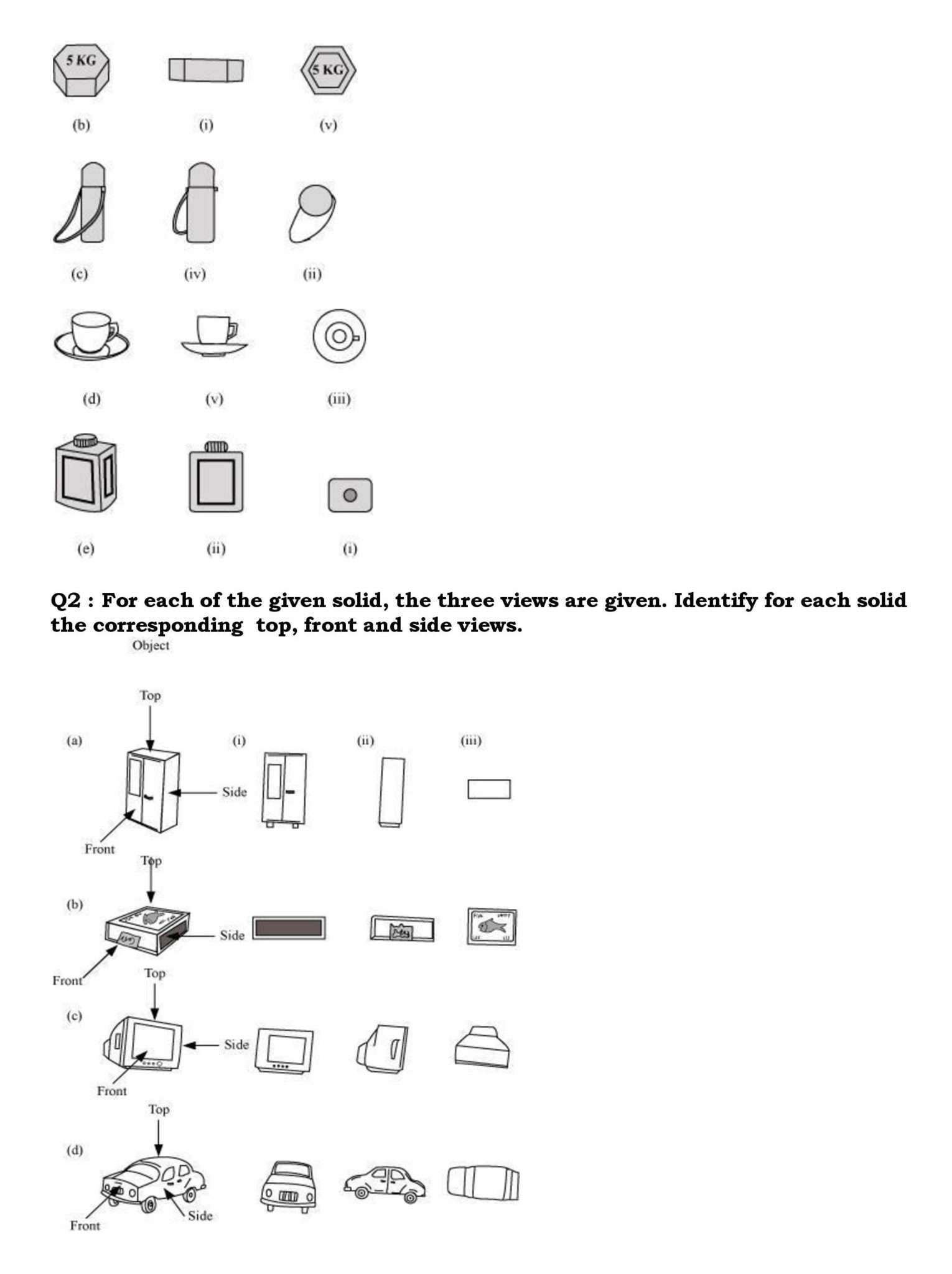 Ch -10 Visualising Solid Shapes- Page wise NCERT Solution (10.1) 2 8th maths chapter 10 page 002