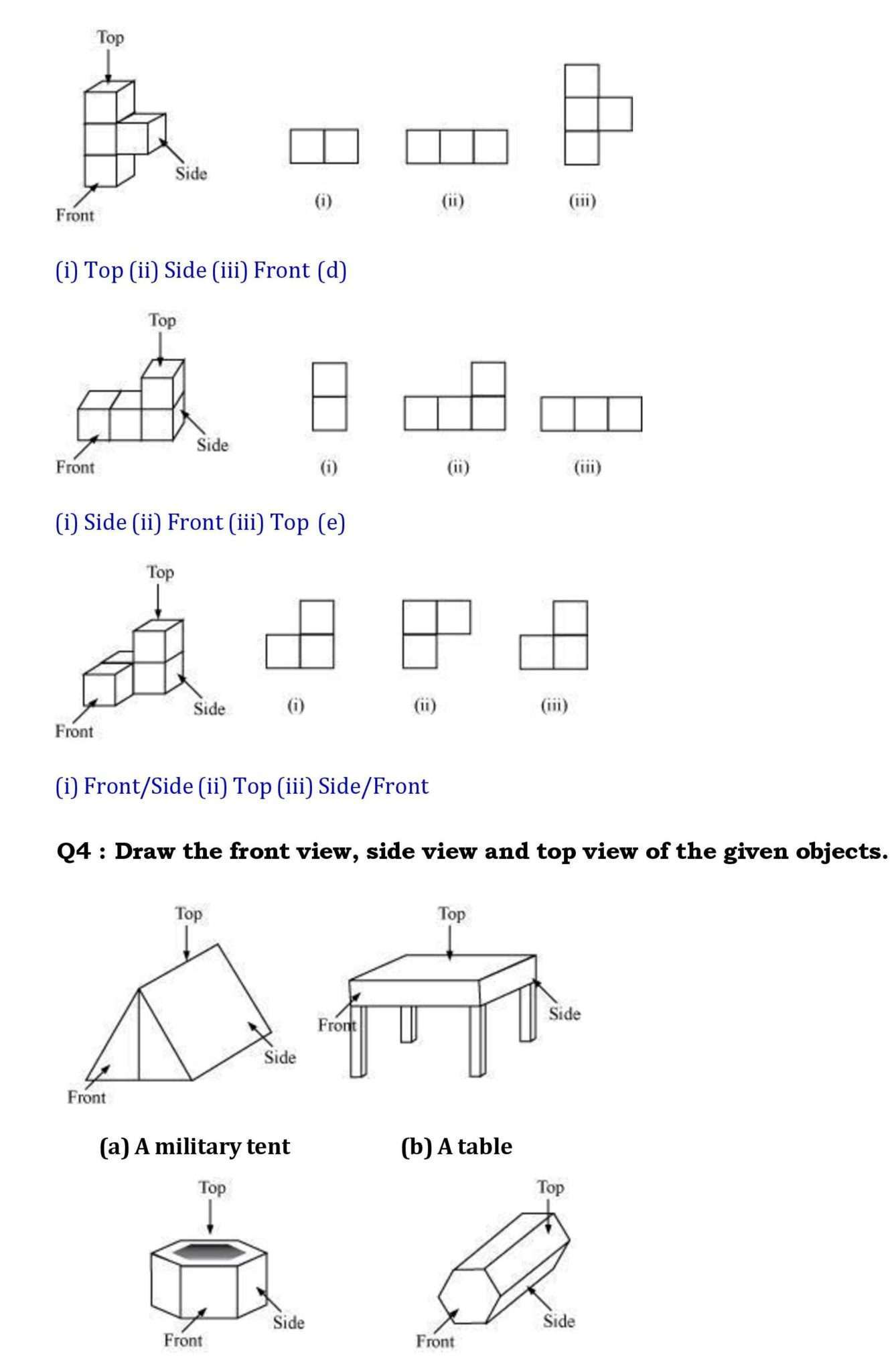 Ch -10 Visualising Solid Shapes- Page wise NCERT Solution (10.1) 5 8th maths chapter 10 page 005