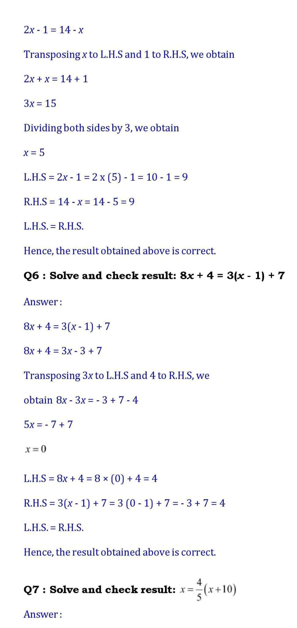 Ch -2 Linear Equation in one Variable - Page wise NCERT Solution (2.3) 3 8th maths chapter 2 Complete page 018 1