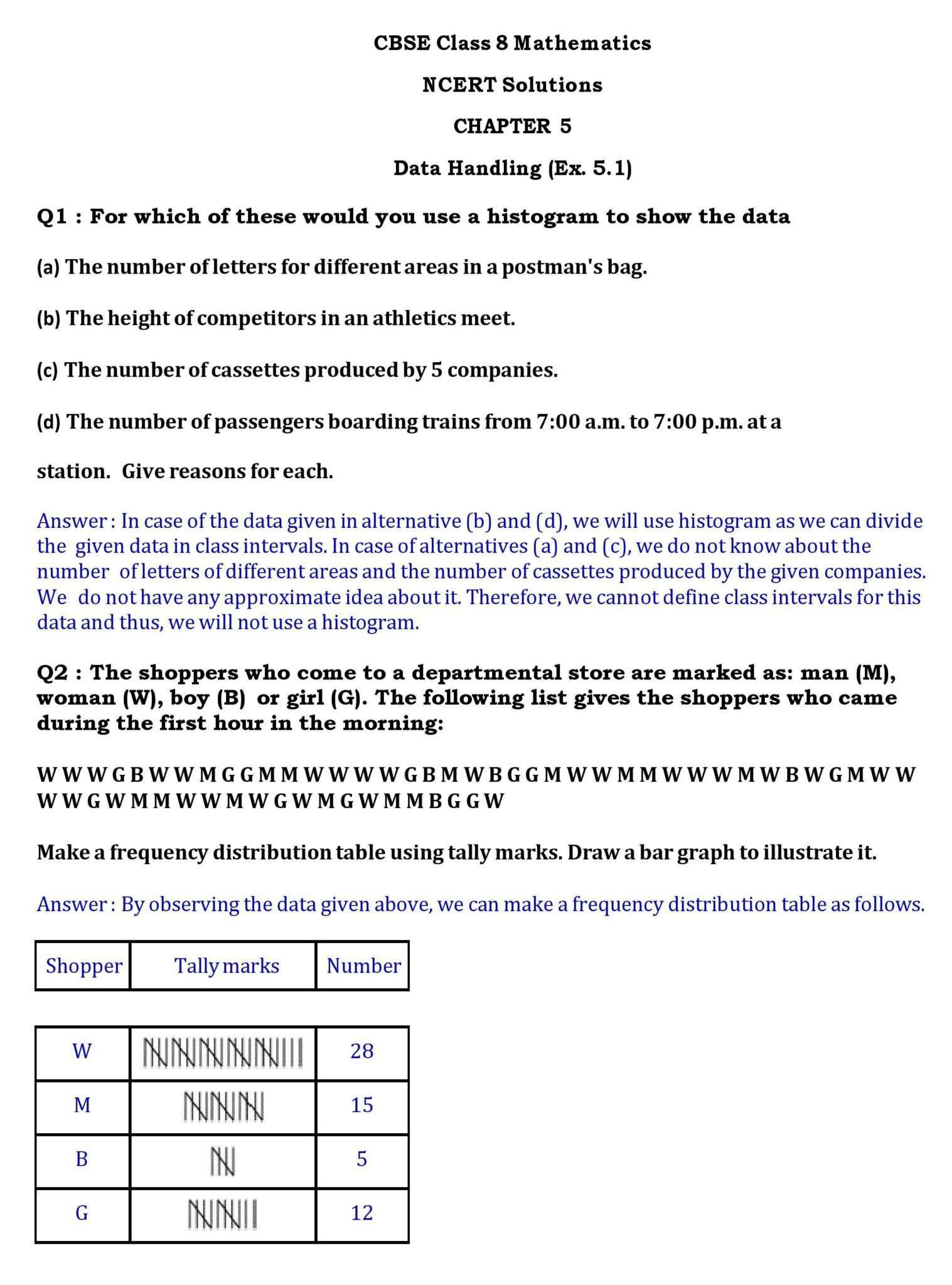 Ch -5 Data Handling- Page wise NCERT Solution (5.1) 1 8th maths chapter 5 page 001