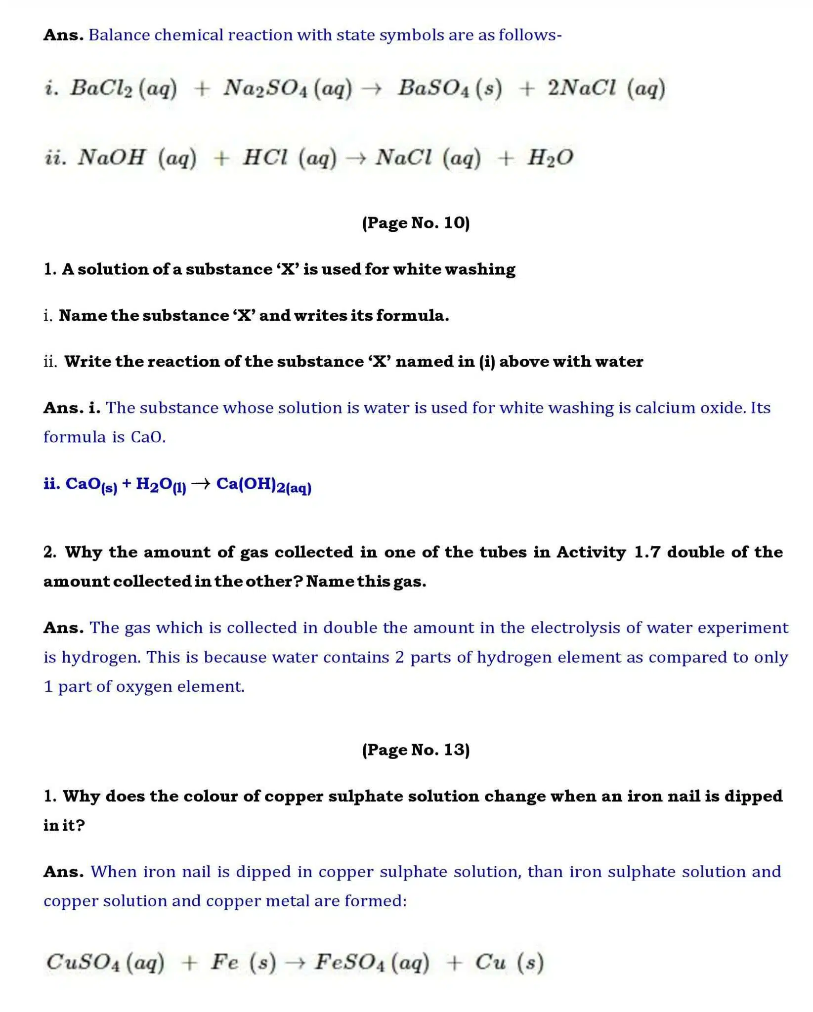 Ch 1 Science Chemical reactions and equations page 002