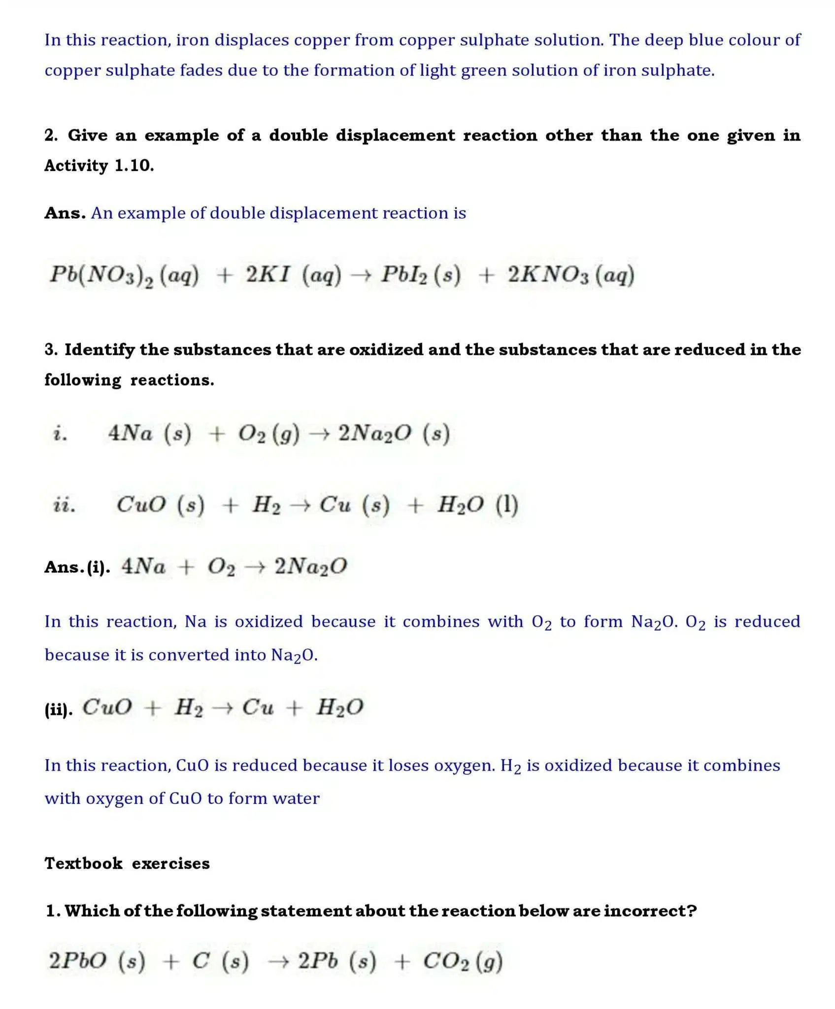 Ch 1 Science Chemical reactions and equations page 003