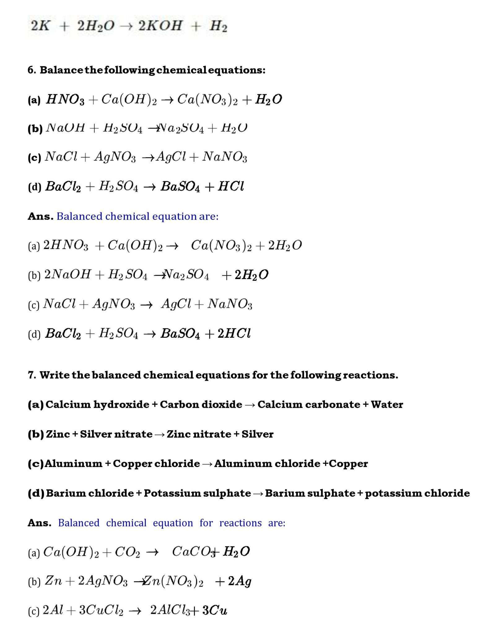 Ch 1 Science Chemical reactions and equations page 006