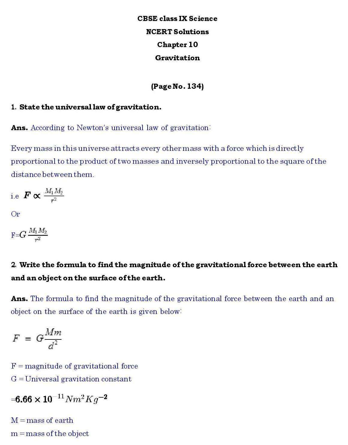 Ch 10 Science Gravitation page 001