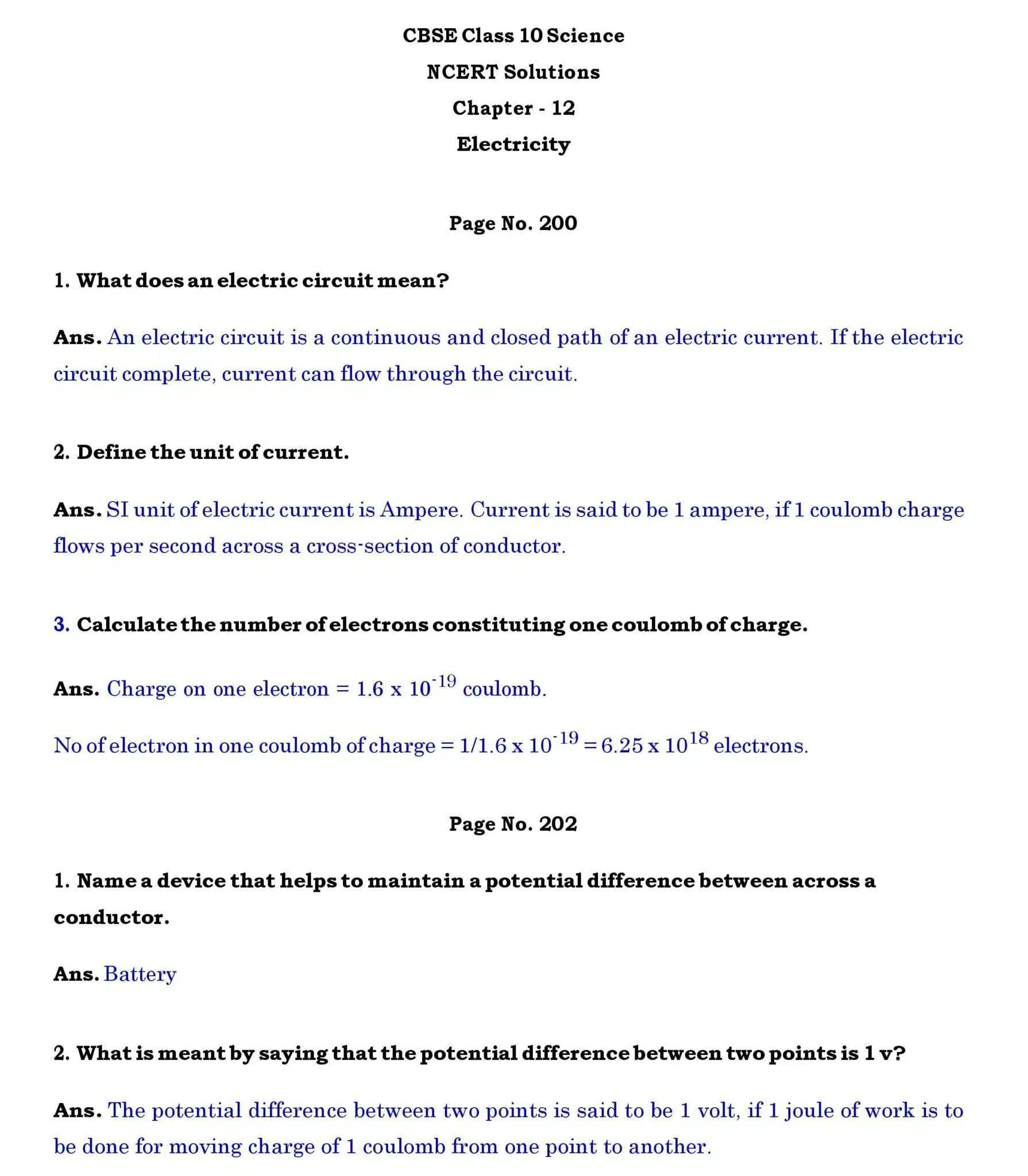Ch 12 Science Electricity page 001