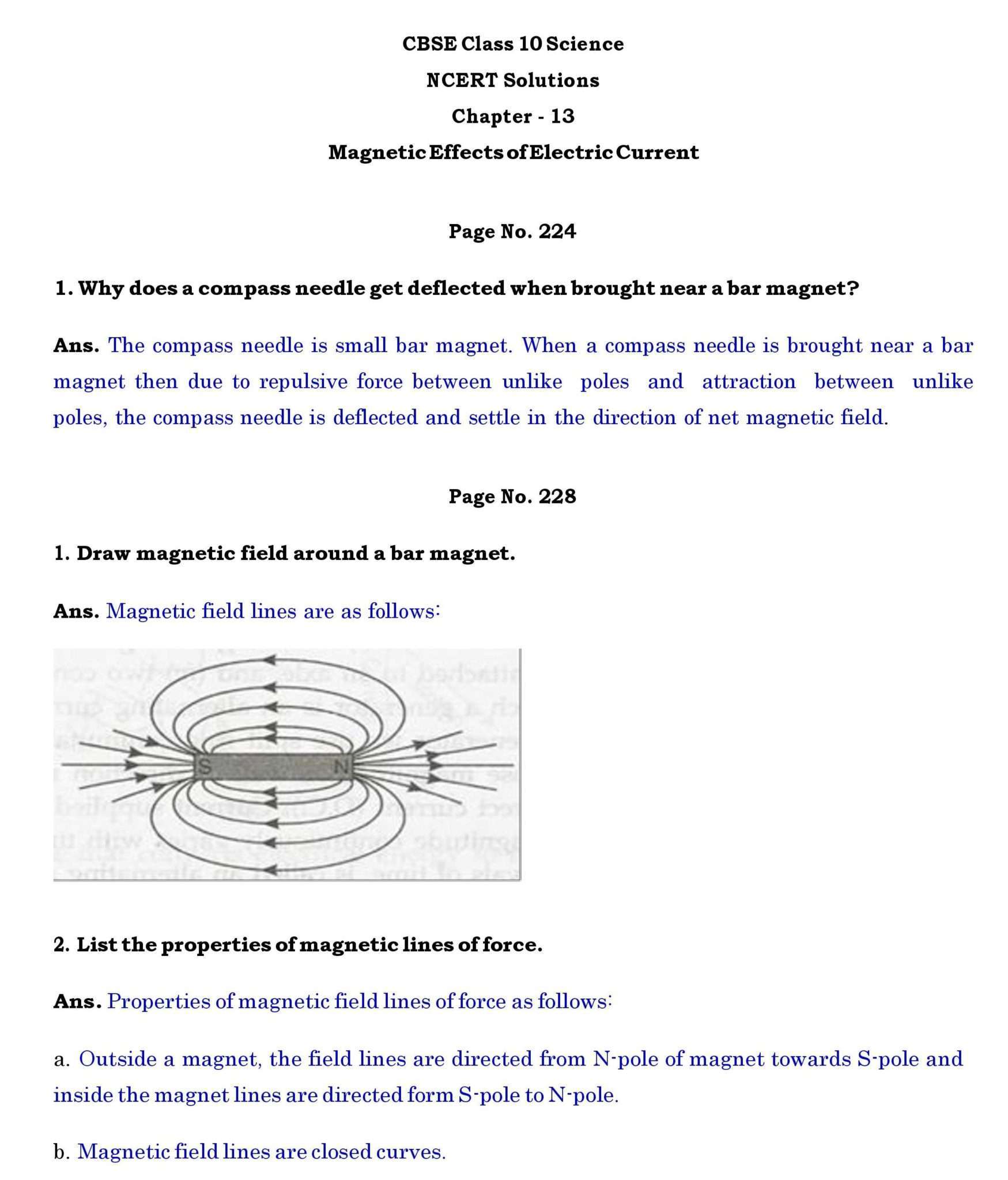 Ch 13 Science Magnetic Effects of Electric Current page 001