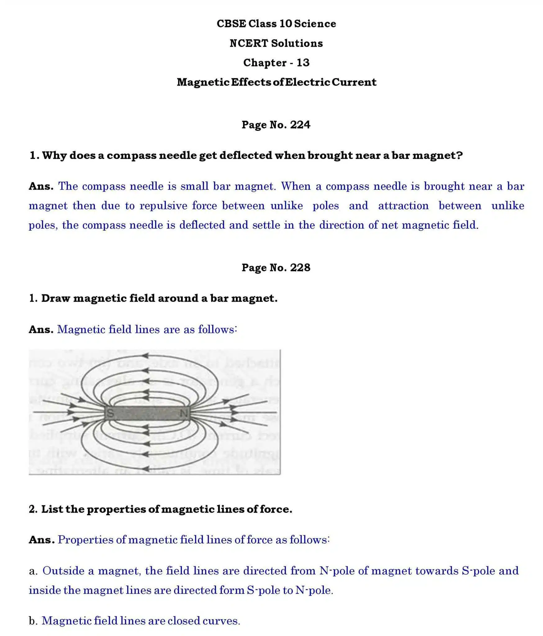 Ch 13 Science Magnetic Effects of Electric Current page 001