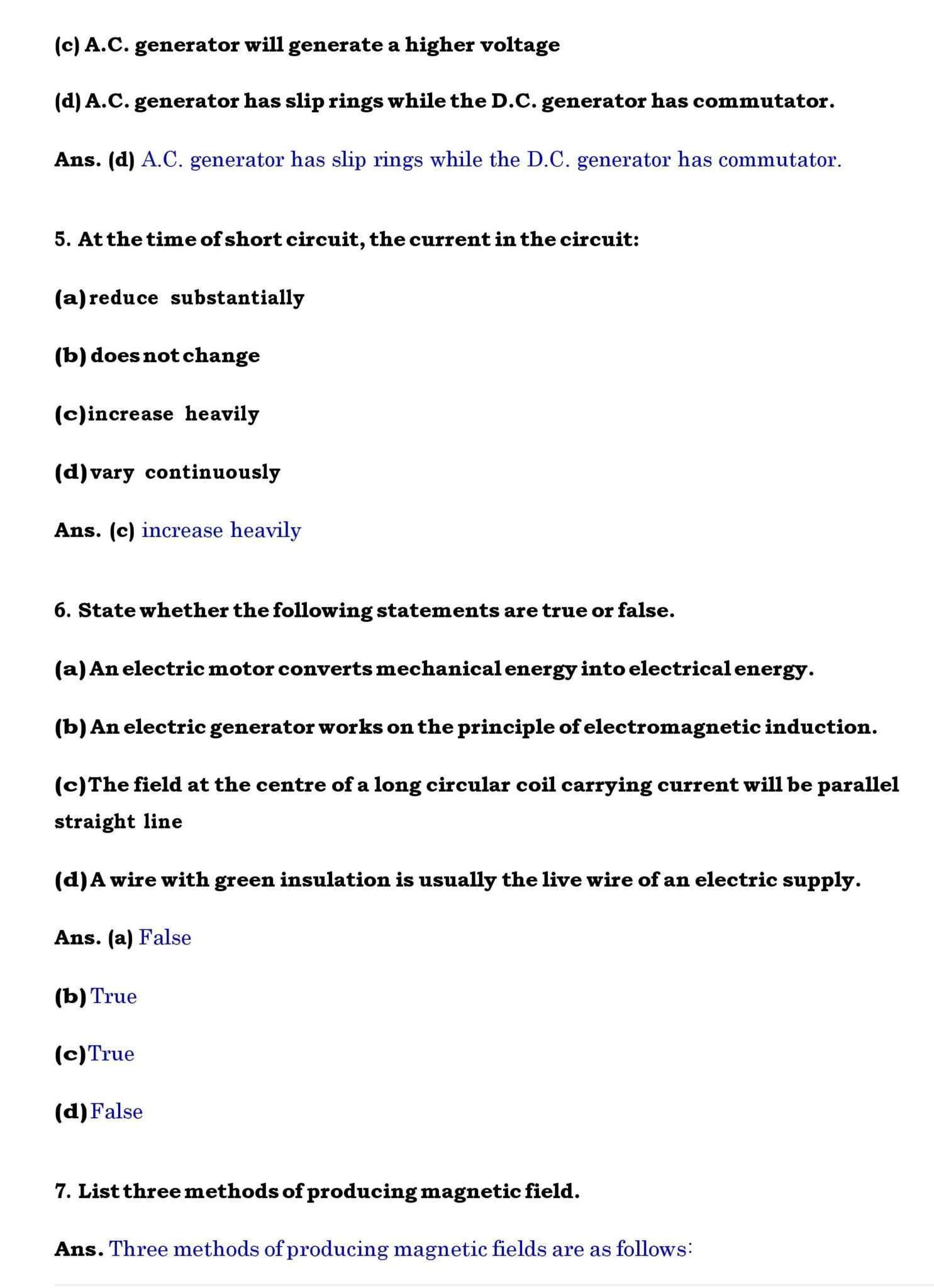 Ch 13 Science Magnetic Effects of Electric Current page 008