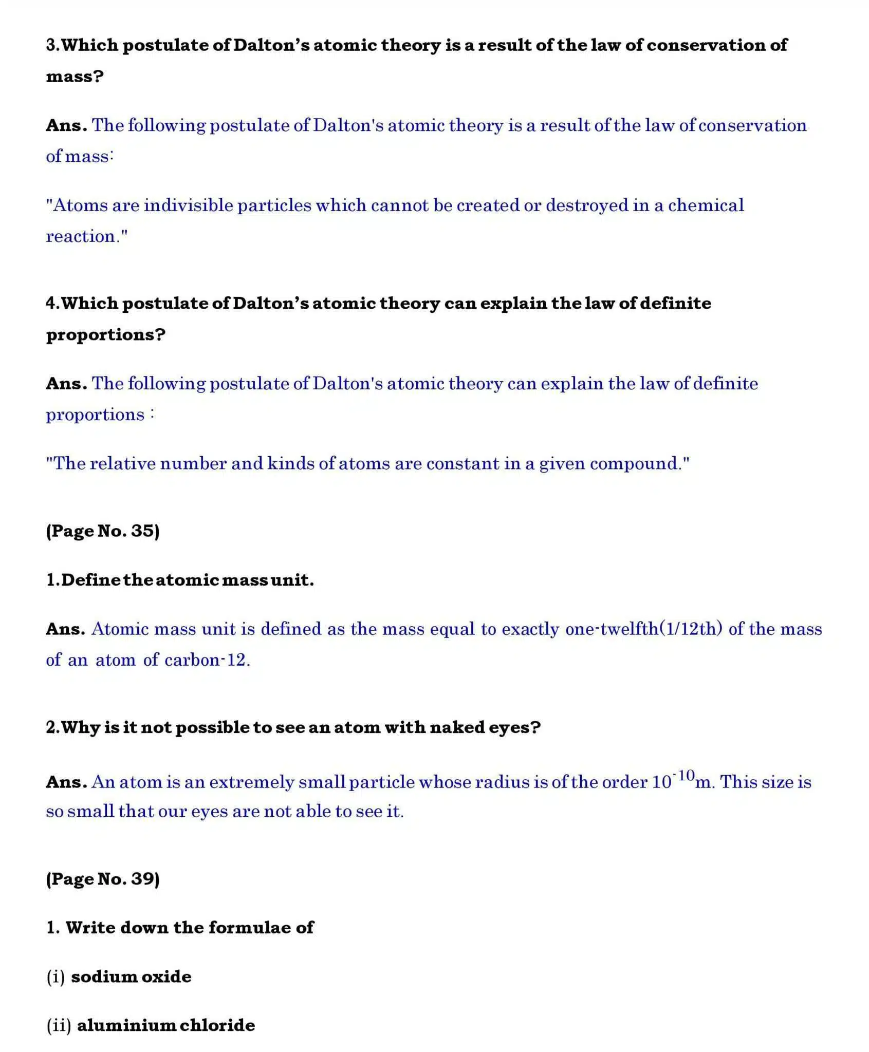 Ch 3 Science Atoms and Molecules page 002