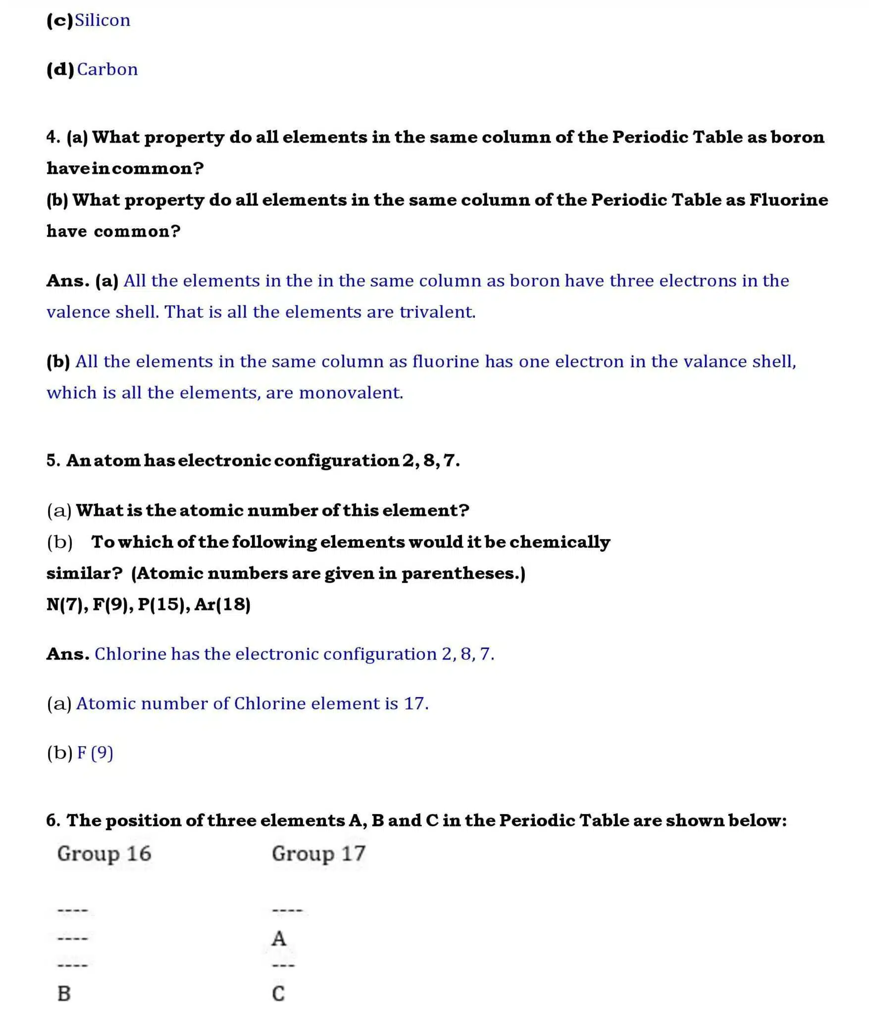 Ch 5 Science Periodic Classification of Elements page 005