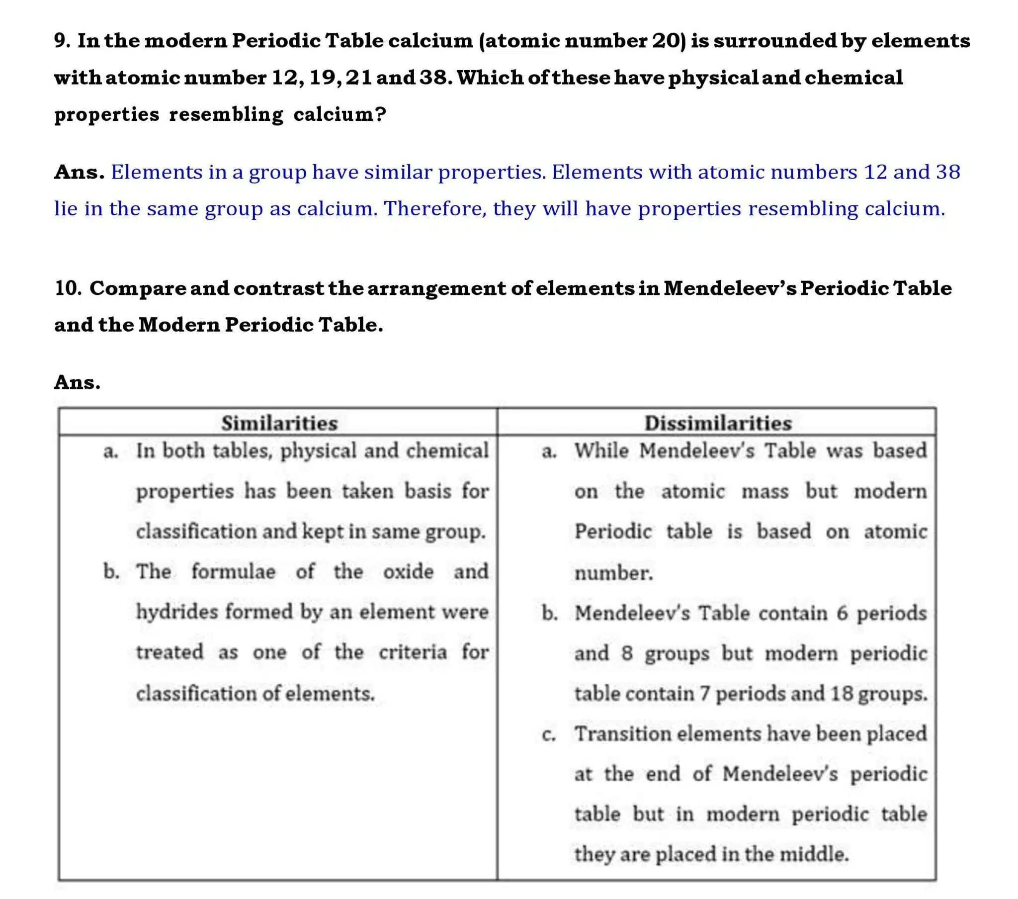 Ch 5 Science Periodic Classification of Elements page 007
