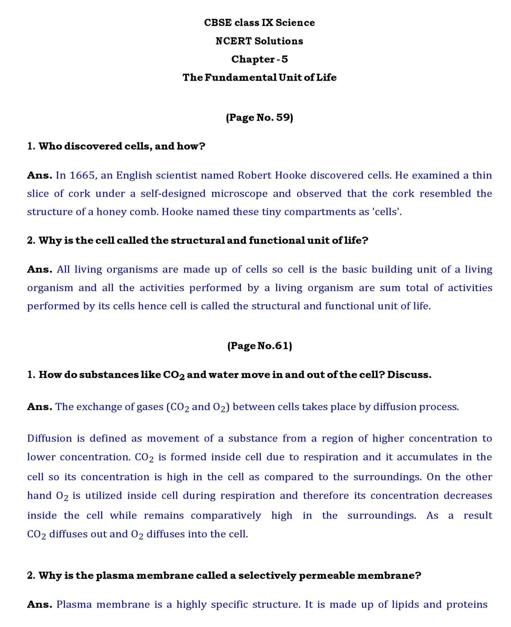 Ch 5 Science The Fundamental Unit of Life page 001
