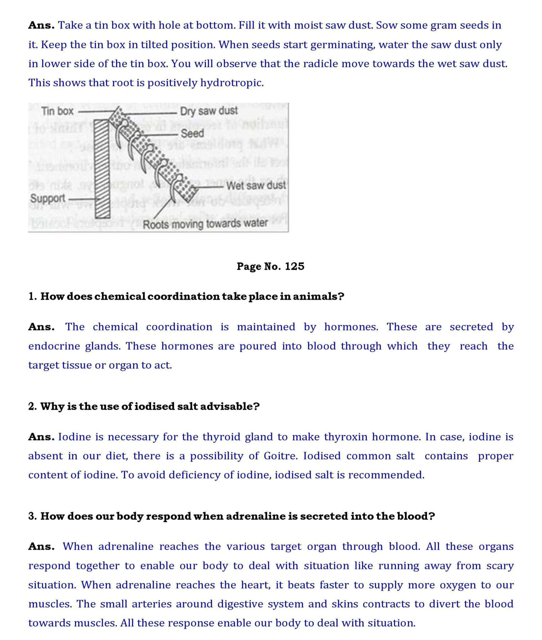 Class-10 Ch -7-Control and Coordination - Page wise NCERT Solution