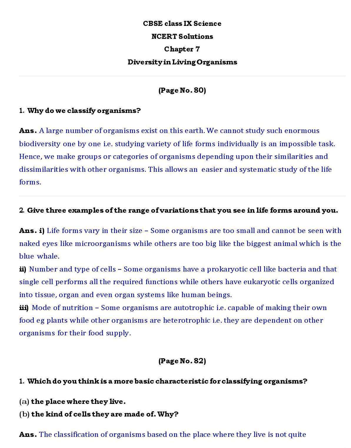 Ch 7 Science Diversity in Living Organisms page 001