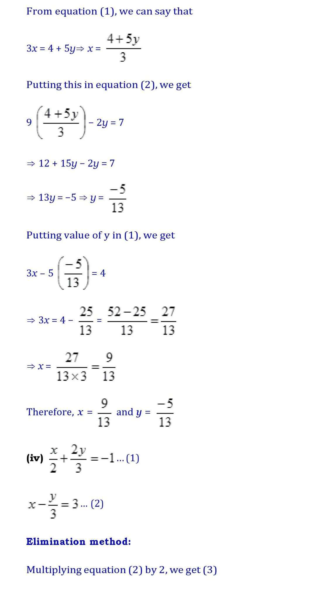 Ch-3 Pair of Linear Equations in Two Variables - Page wise NCERT Solution (3.4) 5 Chapter 3 page 033