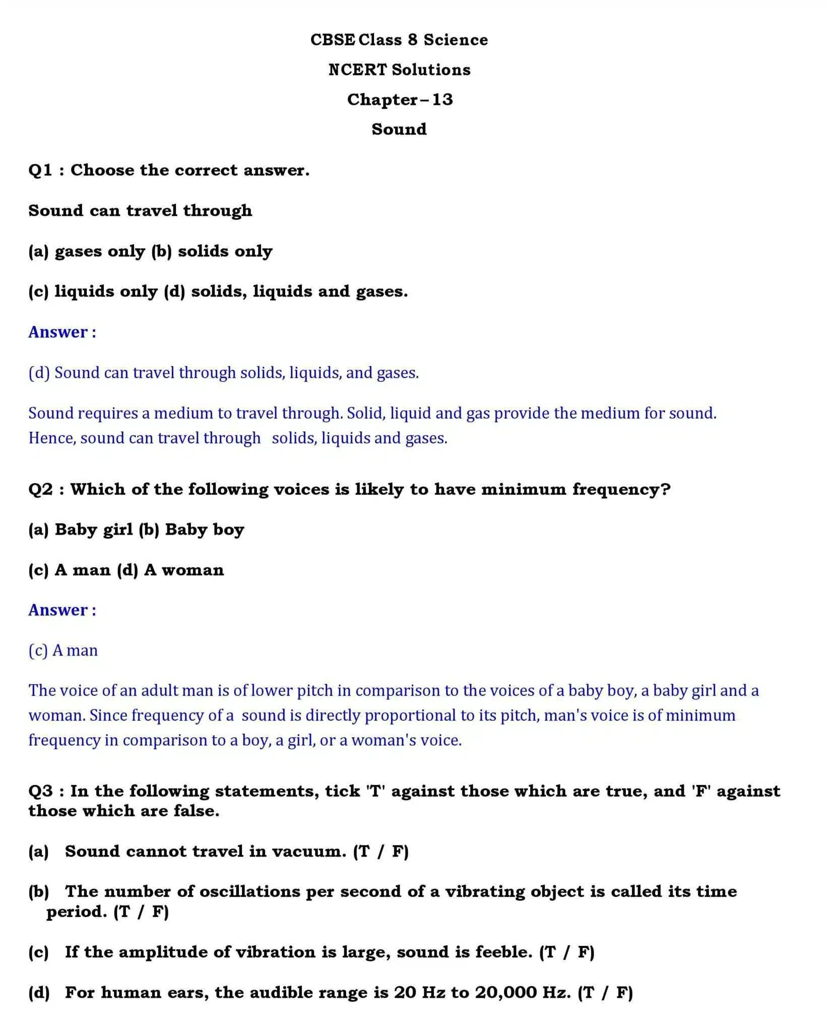 NCERT Solutions for Class 8 Science Chapter 13 page 001 1