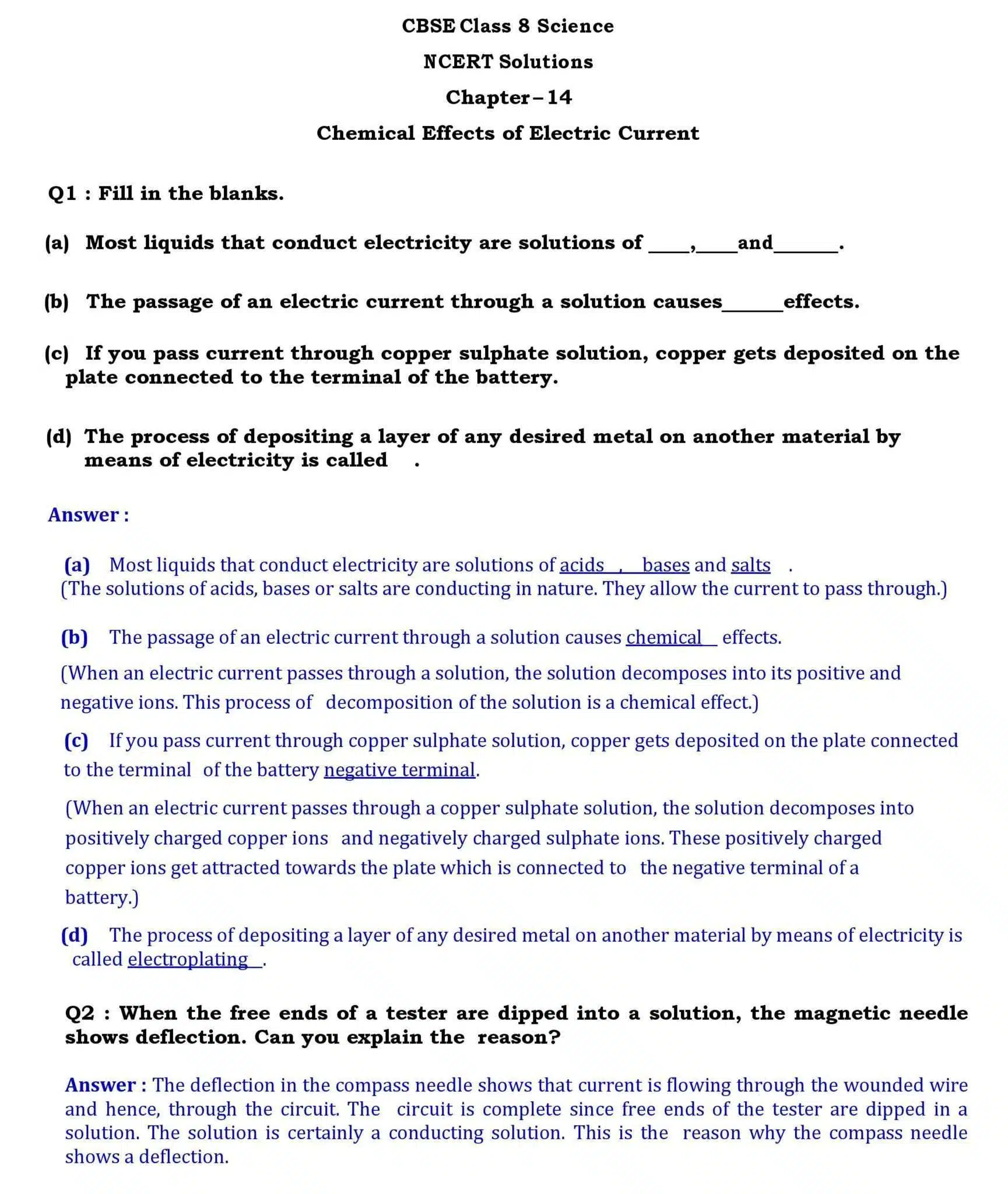 NCERT Solutions for Class 8 Science Chapter 14 page 001