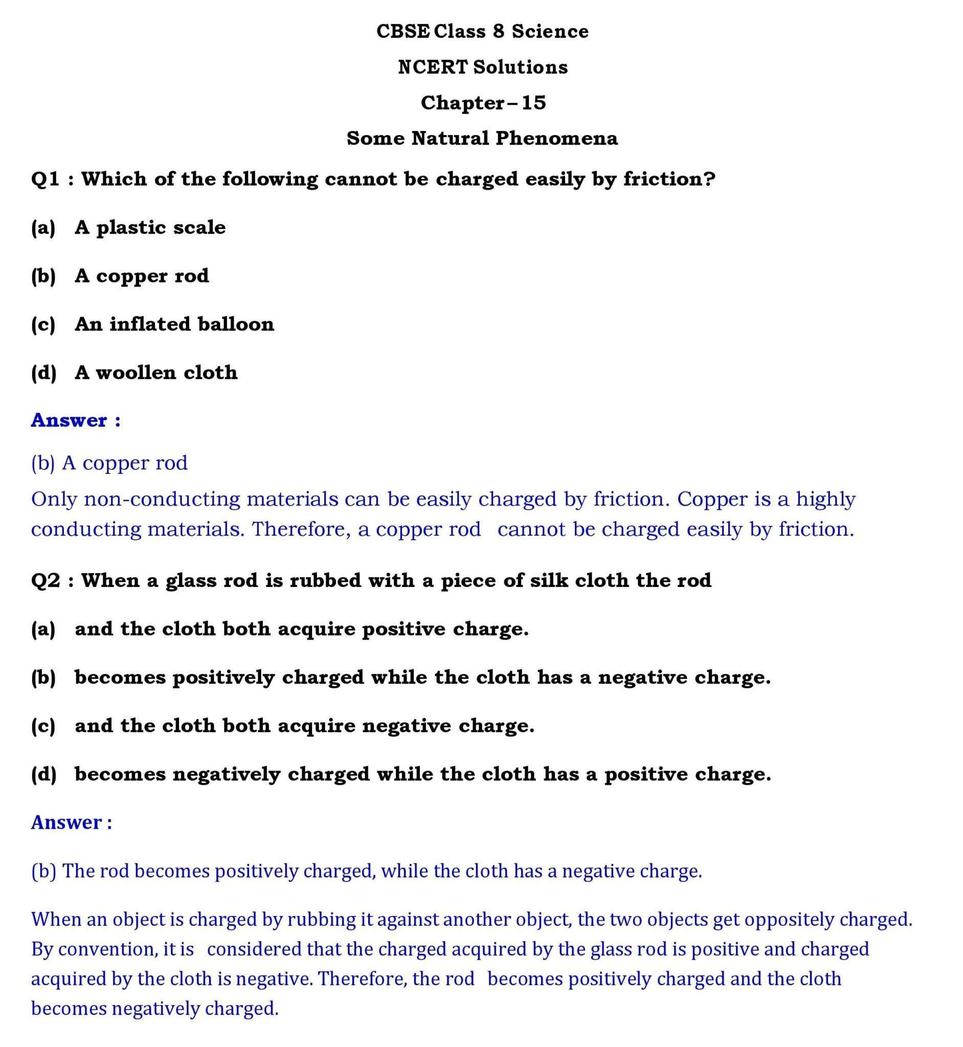 NCERT Solutions for Class 8 Science Chapter 15 page 001