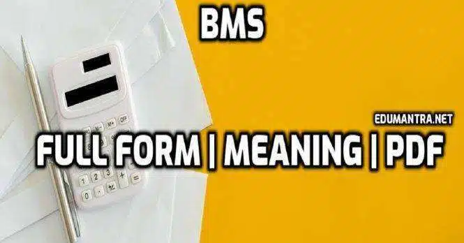 BMS Full-Form What is BMS