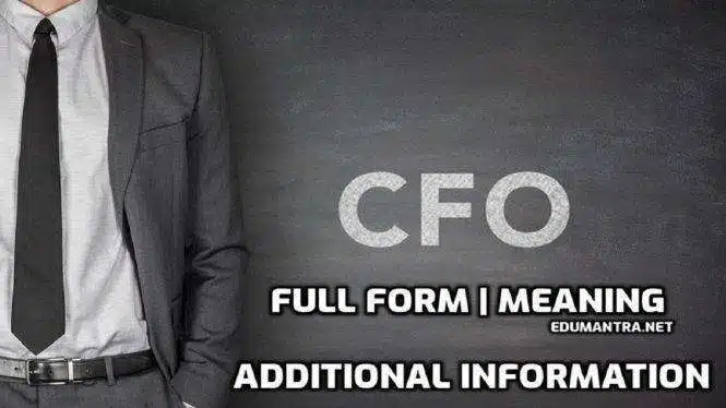 CFO Full form What CFO Stands for