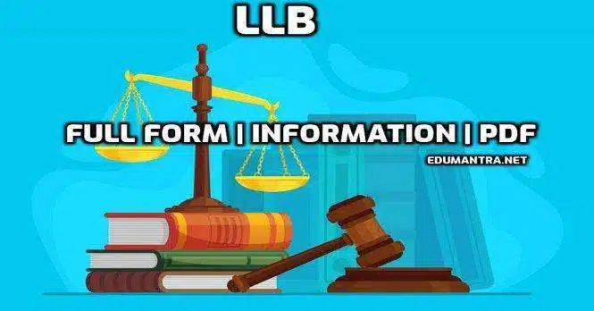 LLB Full Form in English Meaning of LLB