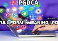 What is the Full Form Of PGDCA PGDCA Full-Form Jobs
