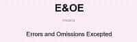 E&OE Full-Form | What is Errors and Omissions Excepted (E&OE)