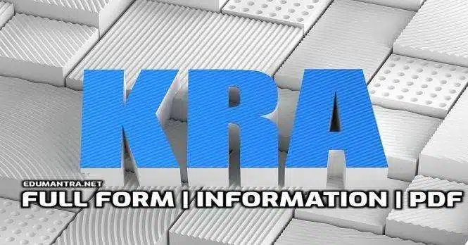 KRA Full Form In English Abbreviation of KRA