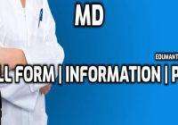 MD Full Form in English Meaning of MD in Medical