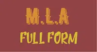 MLA Full-Form | What is Member of Legislative Assembly (MLA)