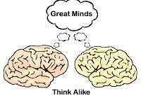 Great minds think alike meaning in English
