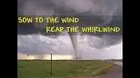 Sow the wind and reap the whirlwind meaning in English