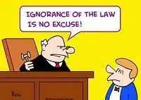 6. Ignorance of the law is no excuse for breaking it meaning in English
