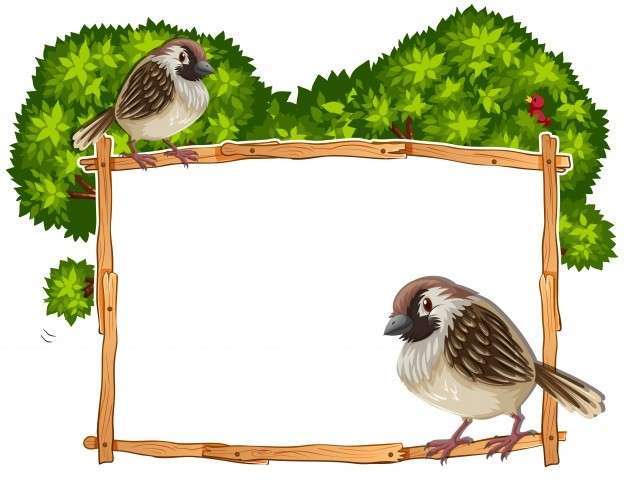 frame template with two sparrows 1308 31092