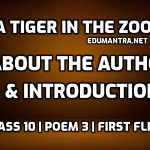 A Tiger in the Zoo- About the Author & Introduction edumantra.net