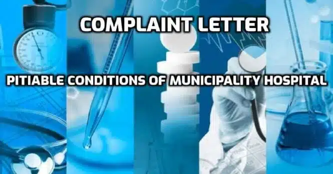 Complaint Letter Hospital Service
