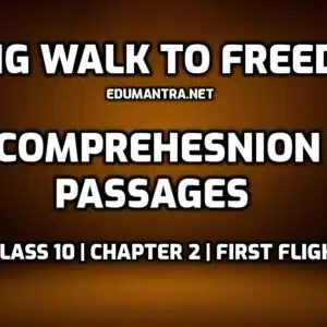 Long Walk to Freedom comprehension passages