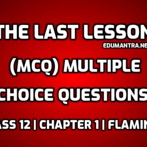 The Last Lesson MCQ edumantra.net