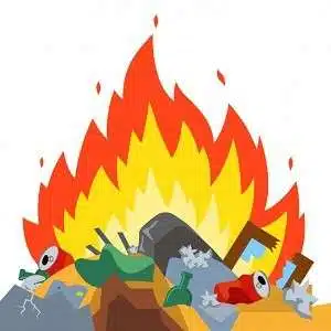 burn garbage landfill harmful emissions environmental damage flat vector 124715 217
