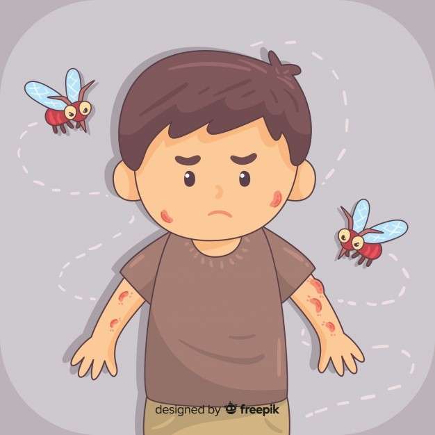 hand drawn composition mosquito bite 23 2147933130