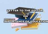 Write a Letter to the Editor on Importance of Education