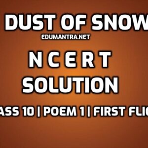 Dust of Snow NCERT Solutions edumantra.net