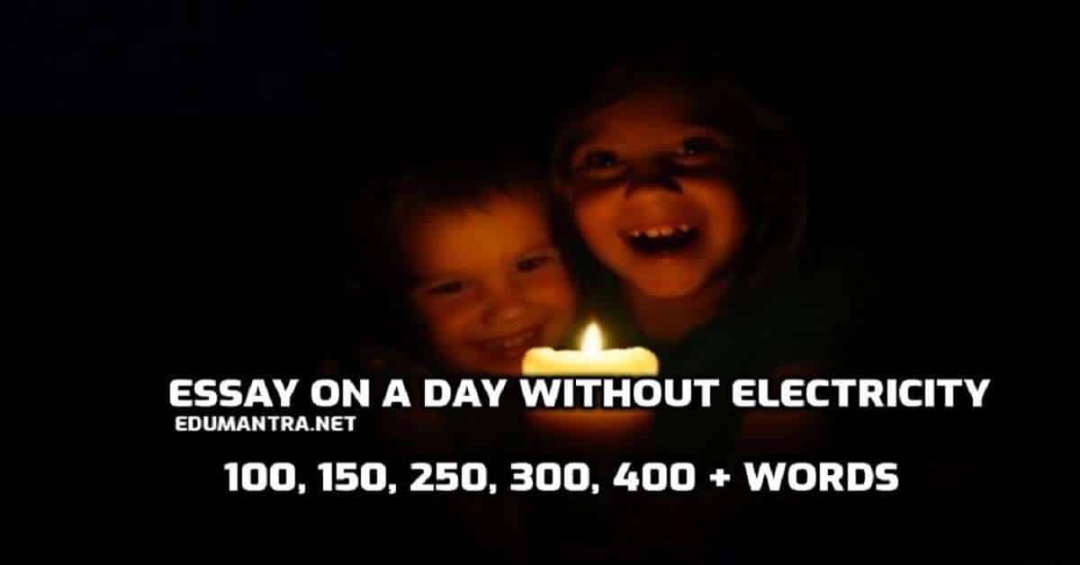 a day without electricity essay in hindi