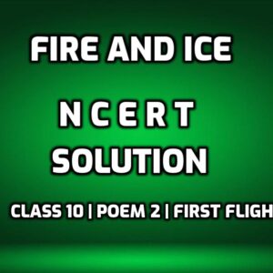 Fire and Ice-NCERT Solution edumantra.net