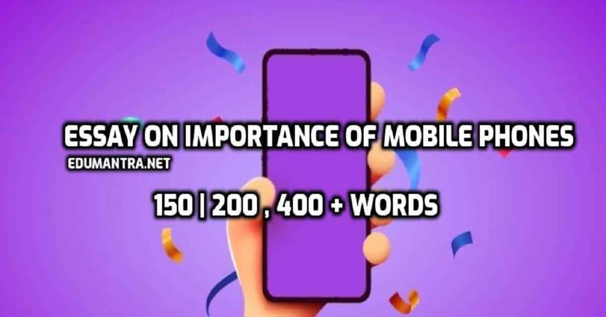 Importance of Mobile Phones edumantra.net