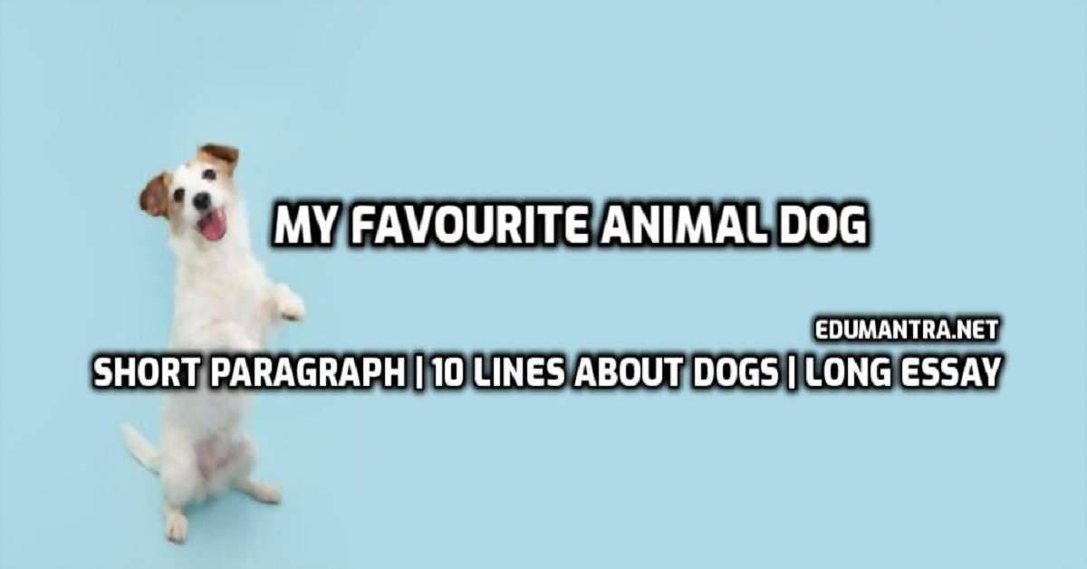 My Favourite Animal Dog edumantra.net