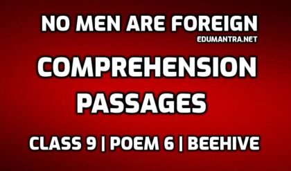 No Men Are Foreign Comprehension edumantra.net