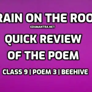 Rain on the Roof-Quick Review of the Poem edumantra.net